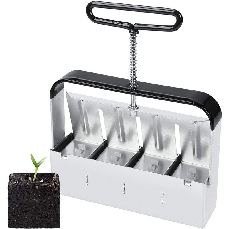Soil Block Maker Stainless Steel Adjustable Block Sizes