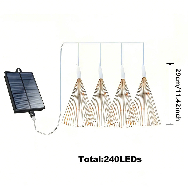 Solar Garden Light Firework LED Automatic Weatherproof