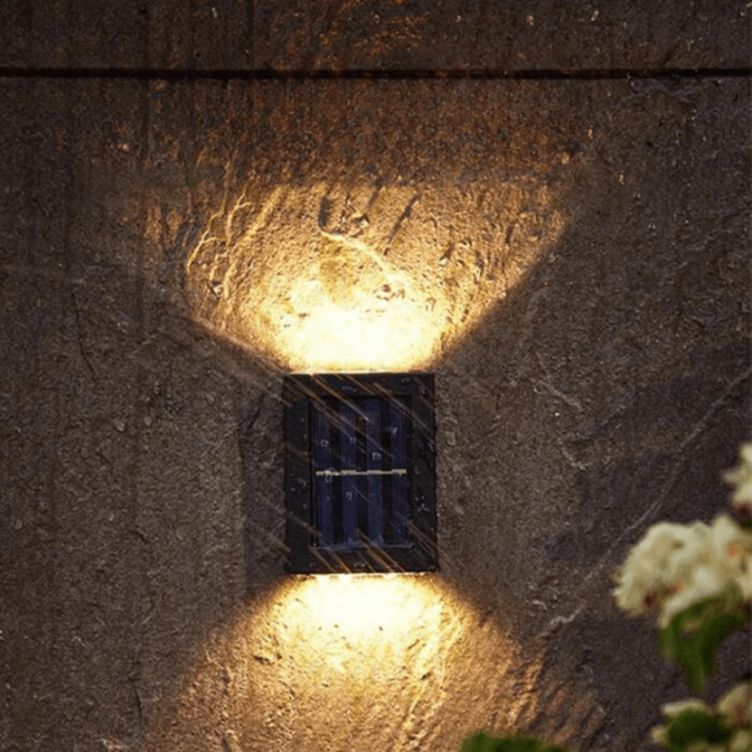Solar LED Wall Light Dusk Sensor Set of 4
