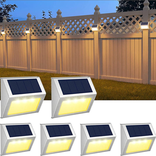 Solar Wall Light Automatic Dusk-To-Dawn Weatherproof Stainless Steel