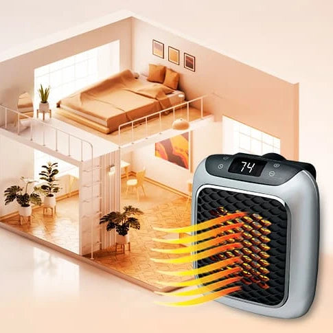 Space Heater Compact Ceramic Adjustable Thermostat & Remote