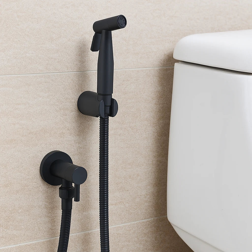 Stainless Steel Bidet Sprayer with Wall Mount – Clean Toilet Shower Solution
