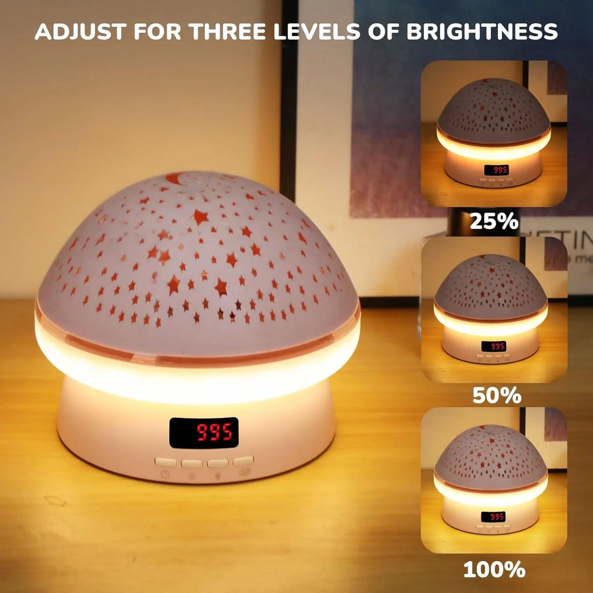 Star Projector 16-Color Rotating LED With Remote & Timer