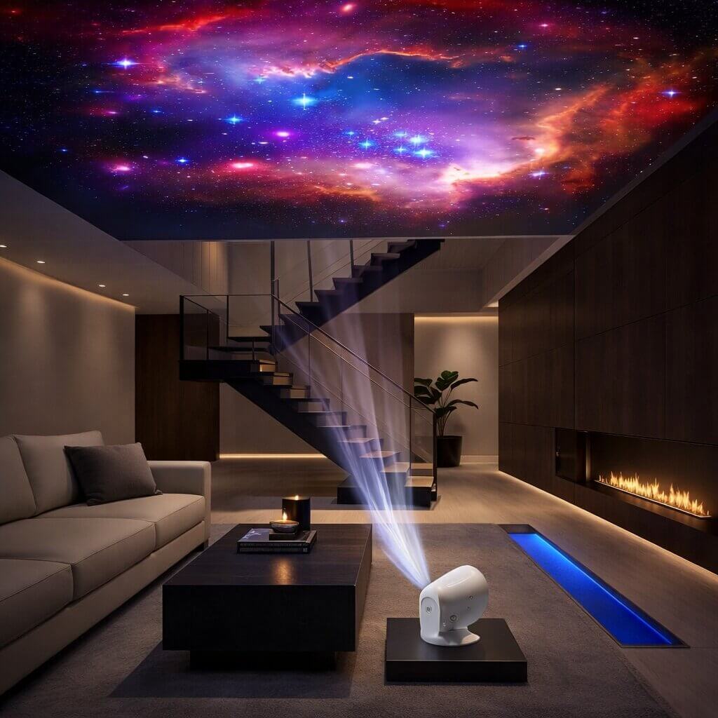 Star Projector Galaxy Effect Adjustable Angle & Timer