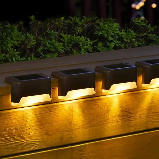 Step Lights Solar Dusk-To-Dawn Warm White & Multicolor 4-Pack