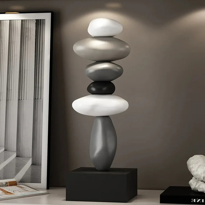 Stone Sculpture Stacked Minimalist Tabletop
