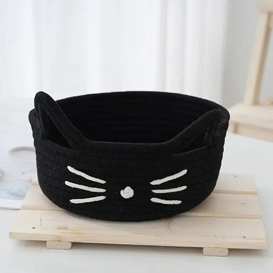Storage Basket Cat-Shaped Flexible with Handles & Compact Design