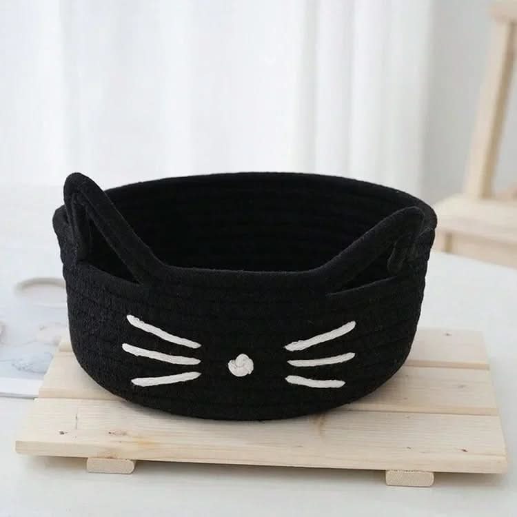 Storage Basket Cat-Shaped Flexible with Handles & Compact Design