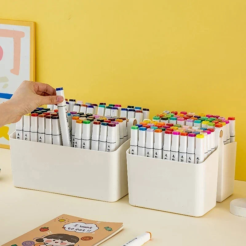Storage Caddy Removable Dividers Beech Wood Handle