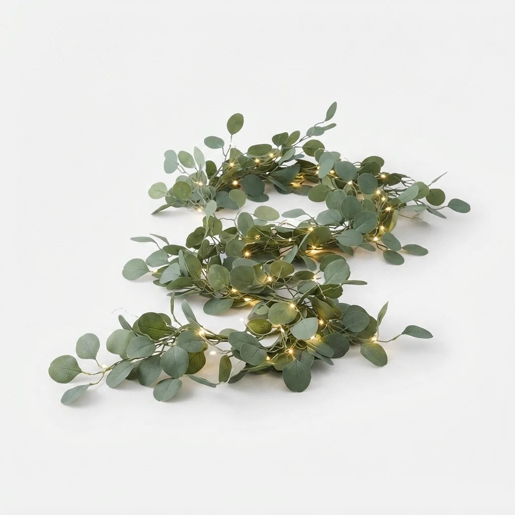 String Lights Olive Branch Warm White Battery & Timer