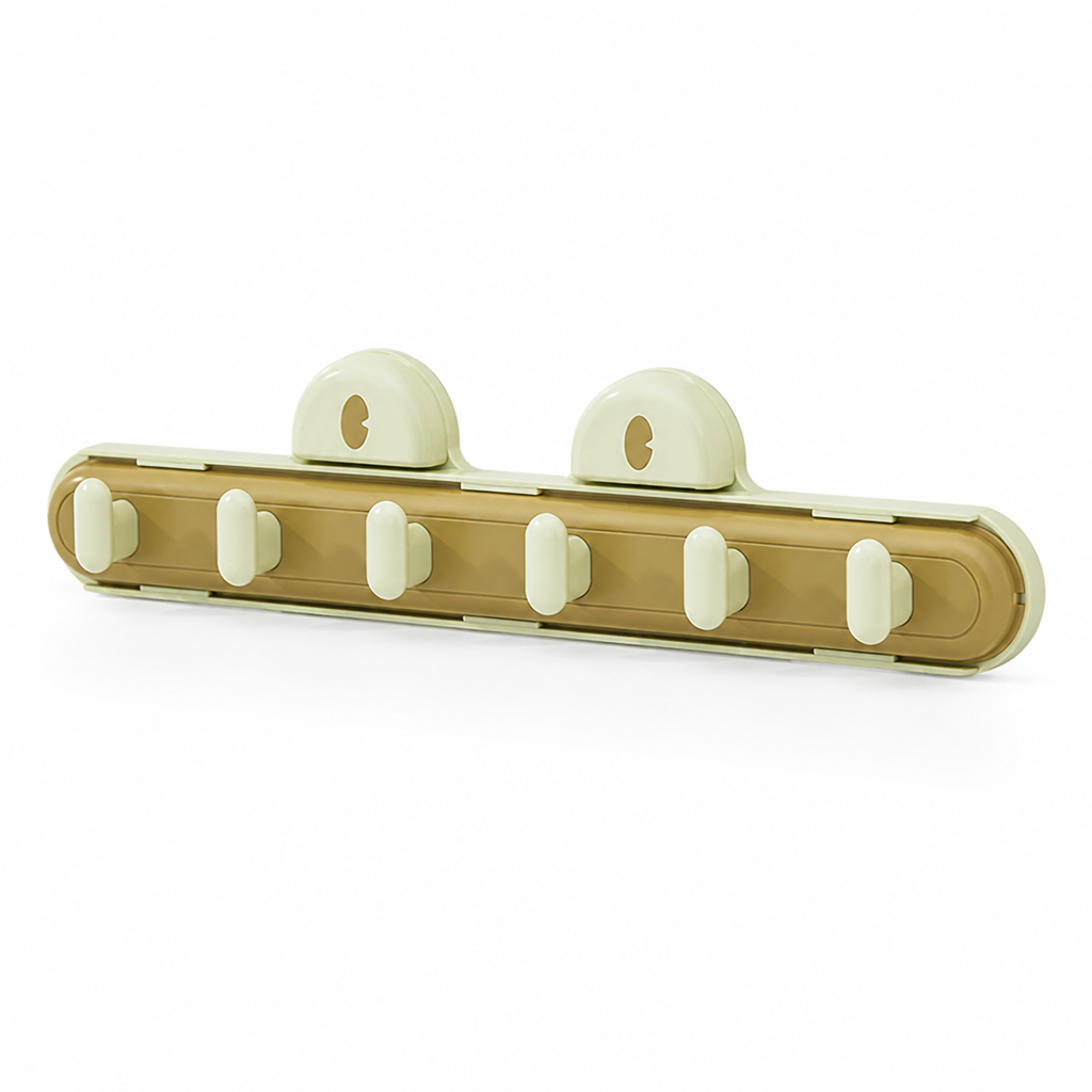 Suction Cup Hook Rail Extendable 6 Hooks