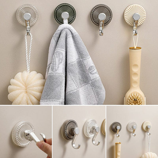 Suction Cup Hooks No-Drill Waterproof Set of 3