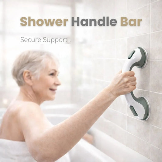 Suction Shower Grab Bar Tool-Free Dual Suction Ergonomic Grip
