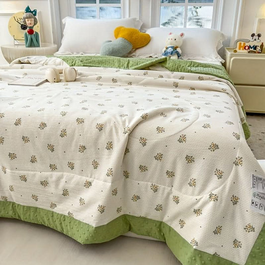 Summer Blanket Ultra Thin Breathable Polyester Floral Print
