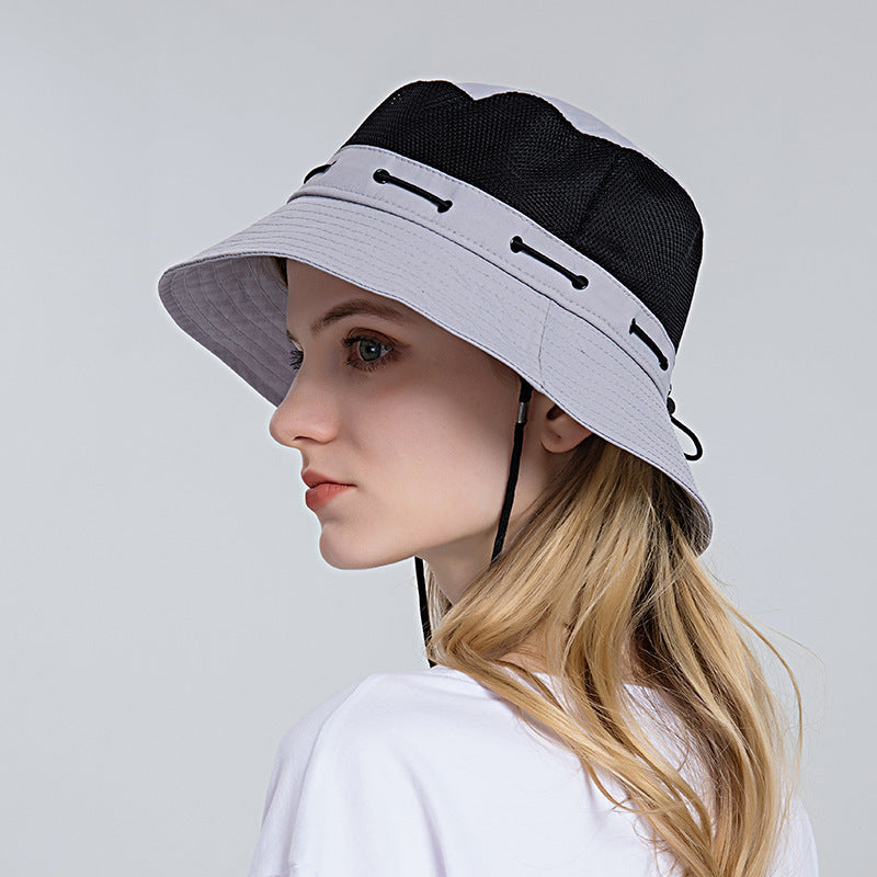 Sun Hat Breathable Wide Brim Adjustable Chin Strap