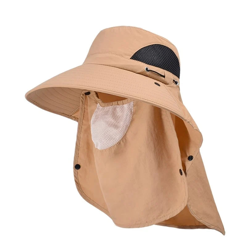 Sun Hat Wide Brim Removable Neck & Face Shield