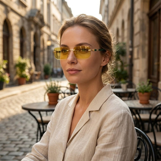 Sunglasses Rimless Rectangular UV400