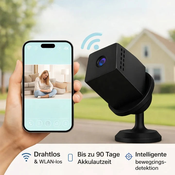 Surveillance Camera 4K Wireless Rechargeable Battery Night Vision