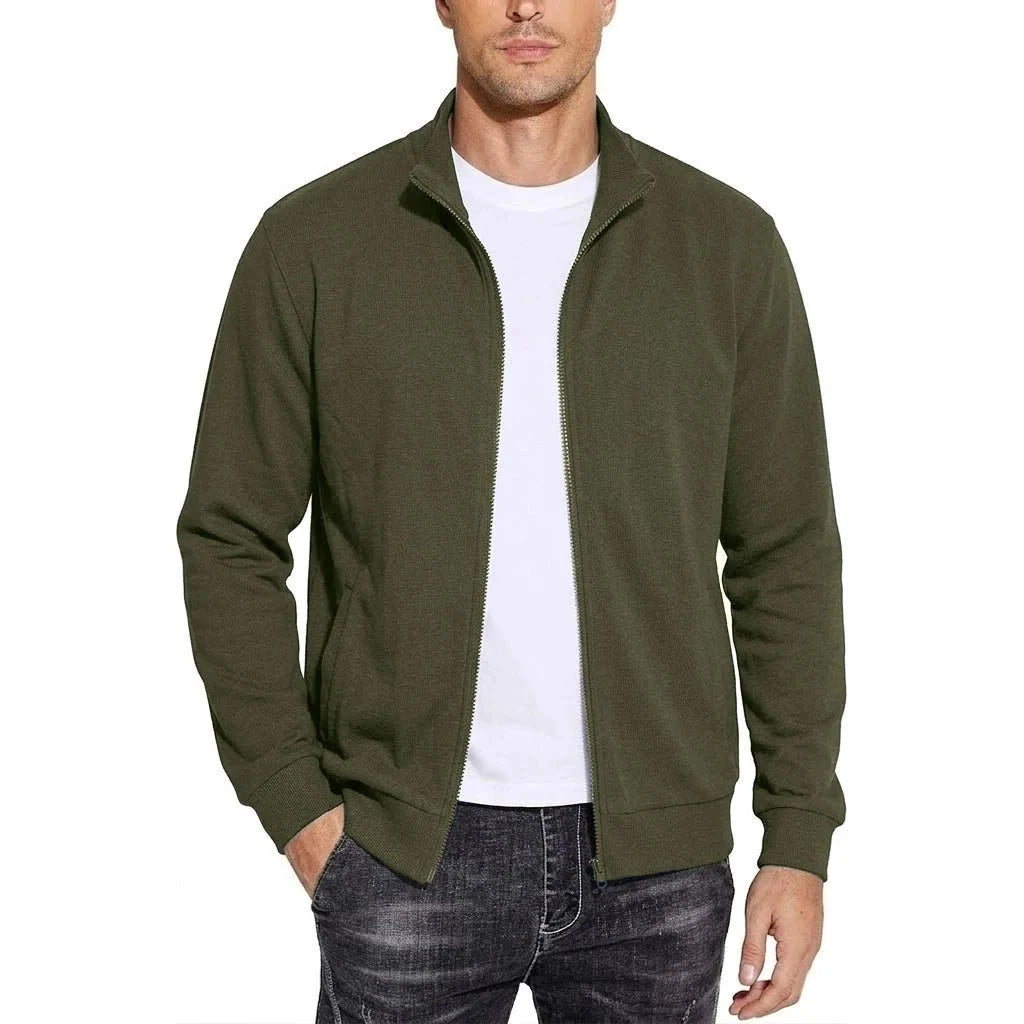 Sweatshirt Jacket Cotton Zip-Up Relaxed Fit