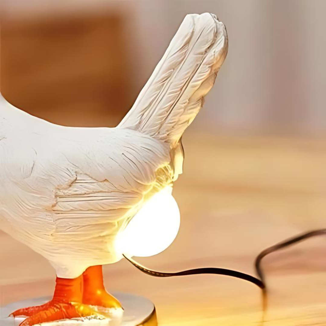 Table Lamp Chicken Shape Warm LED Energy-Saving