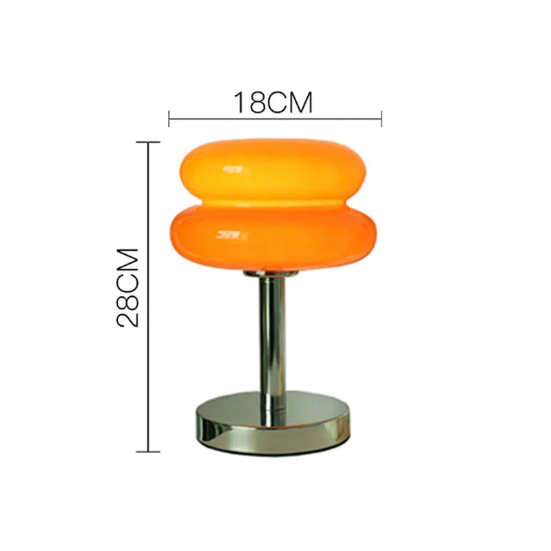 Table Lamp Patterned Glass Integrated LED & USB