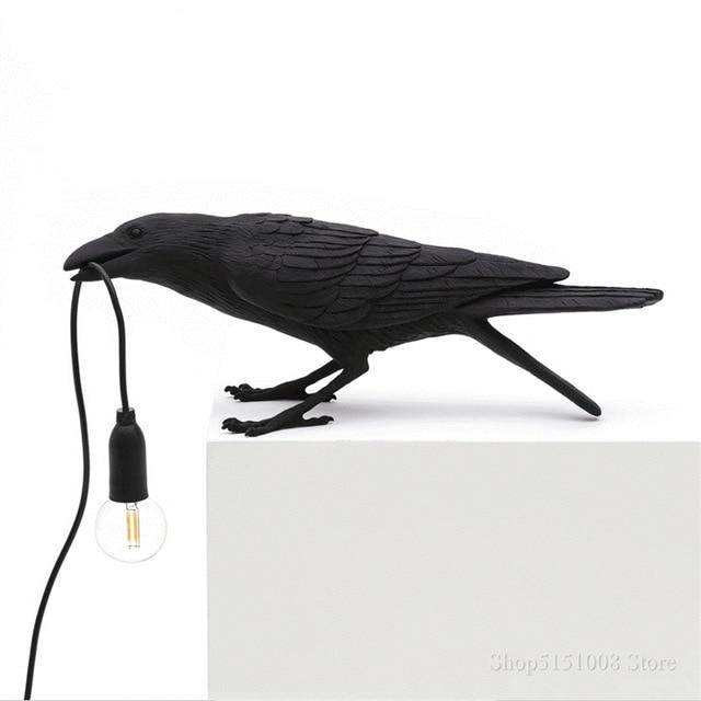 Table Lamp Raven Resin Warm White Light