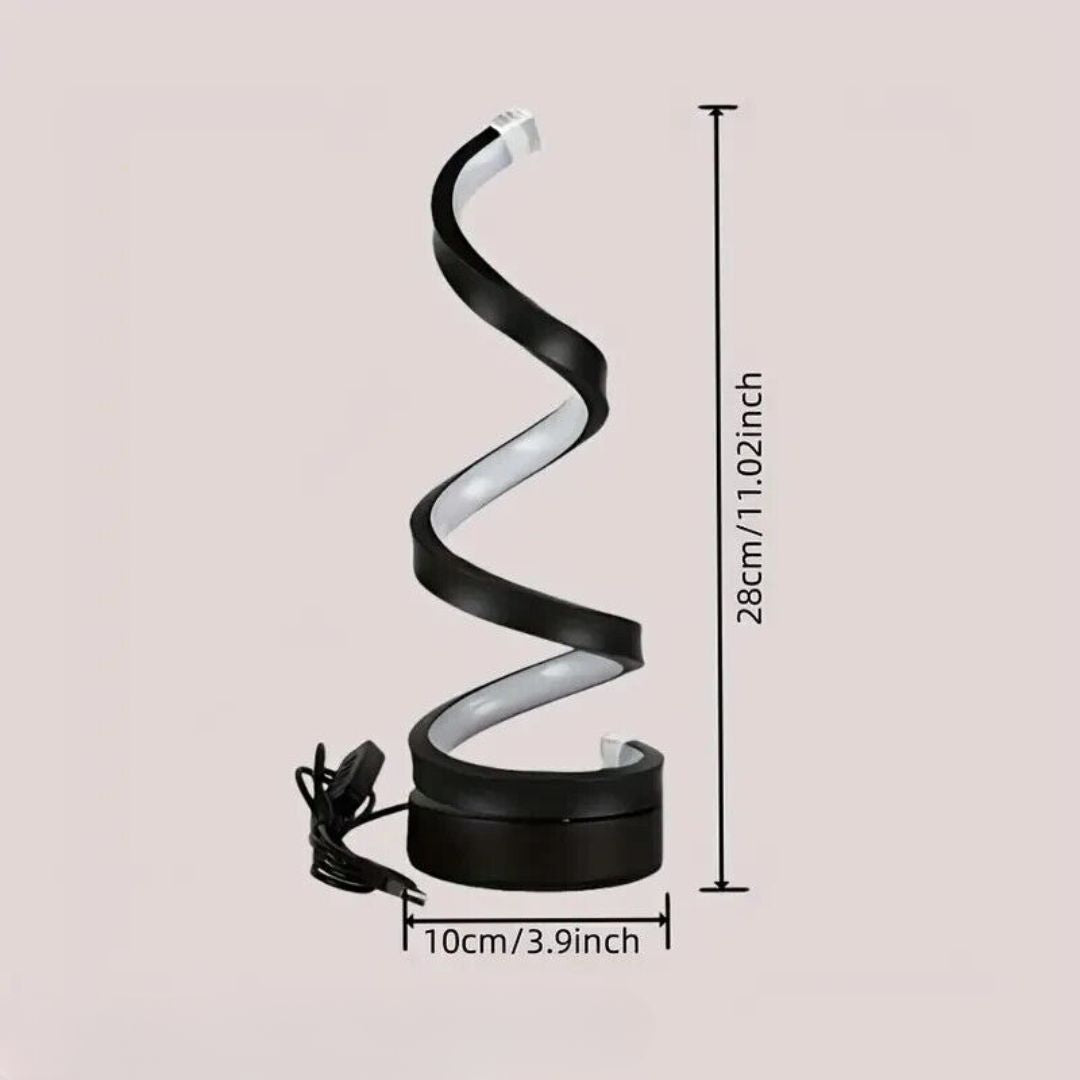 Table Lamp Sculptural Spiral Dimmable LED & Touch Control