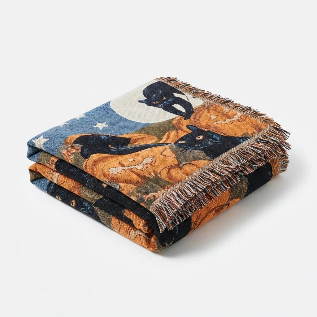 Throw Blanket Decorative Knitted Pattern Anti-Pilling & Hand-Washable