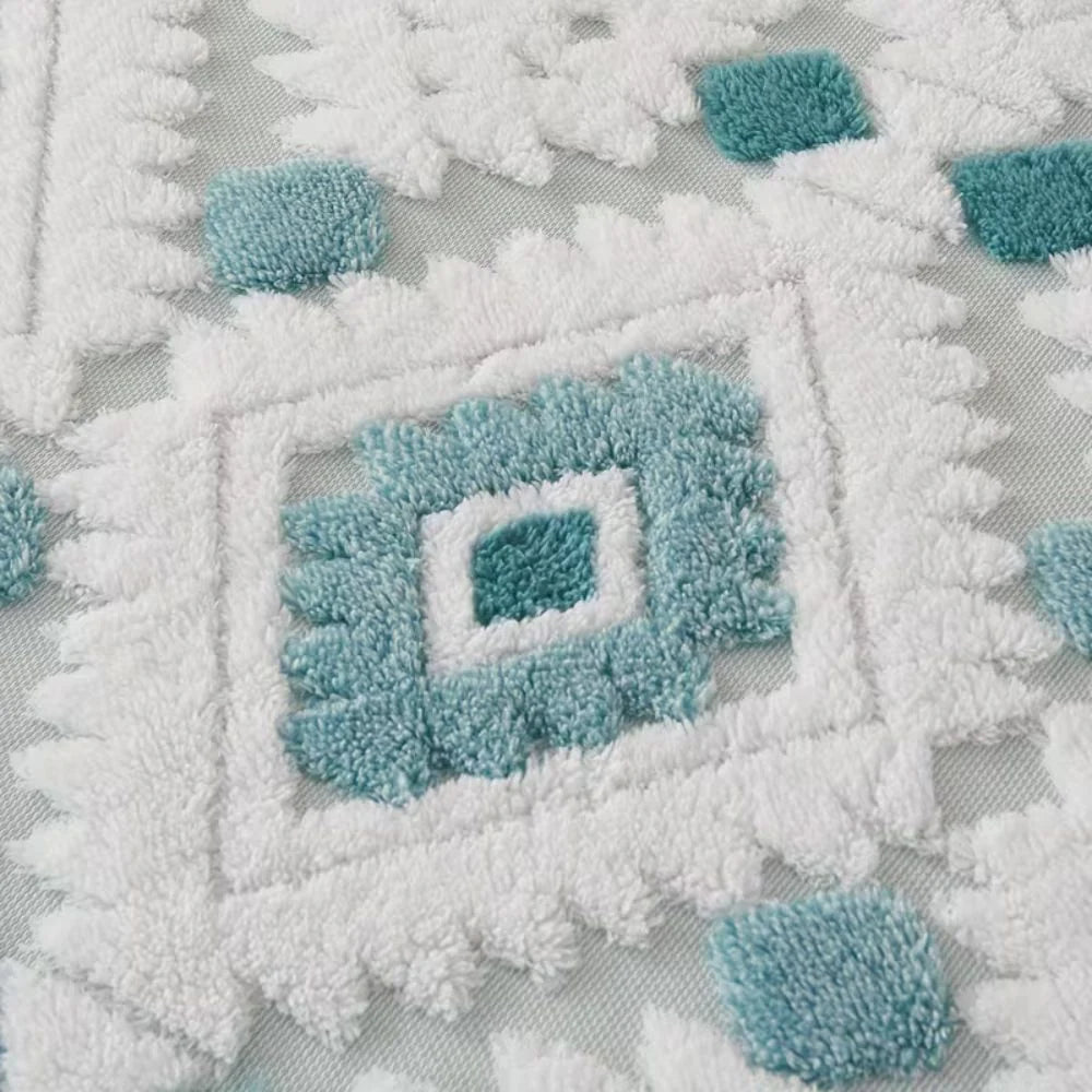 Throw Blanket Double-Layer Geometric Microfiber Blend