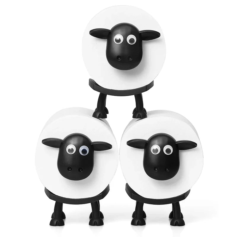 Toilet Paper Holder Freestanding Sheep Design Set of 2