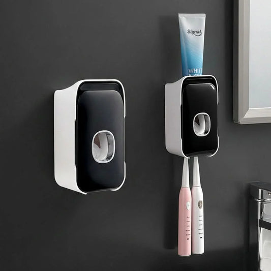 Toothpaste Dispenser Manual Press Wall-Mounted No-Drill