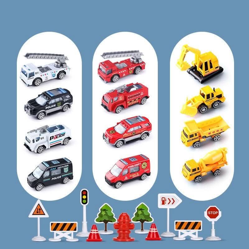 Toy Playset Airplane & 3 Vehicles