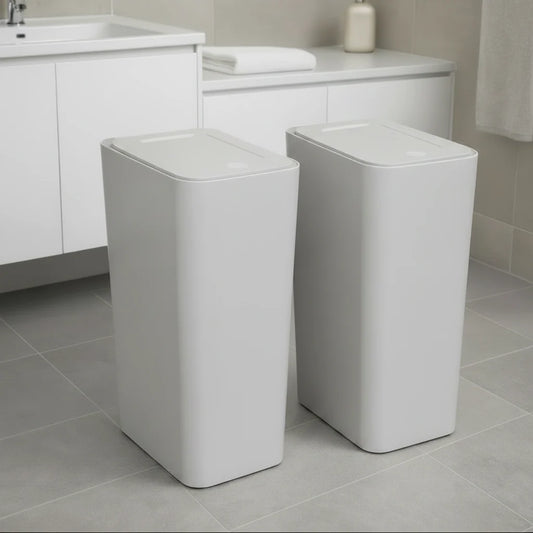 Trash Can Slim Push-Top Lid 3.17-Gallon Capacity