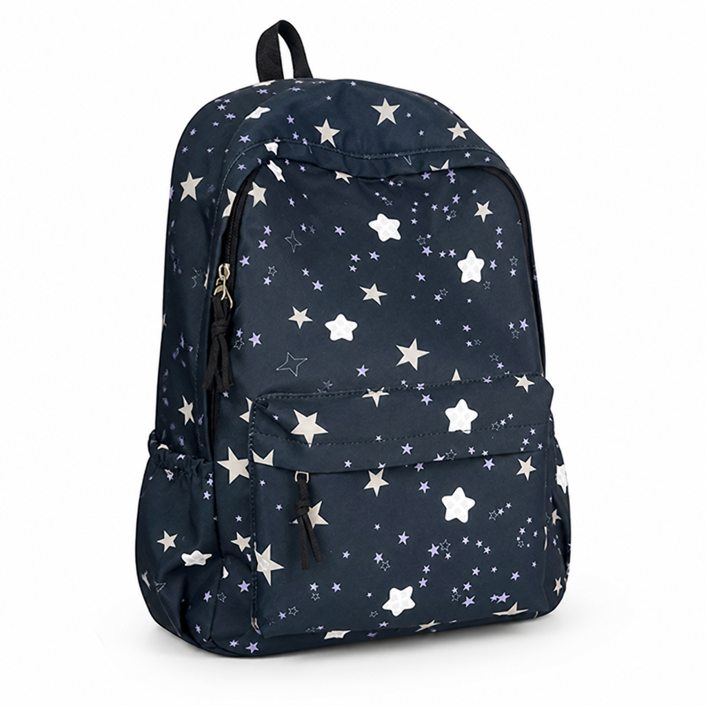 Travel Backpack Star Pattern Multiple Pockets & Padded Straps