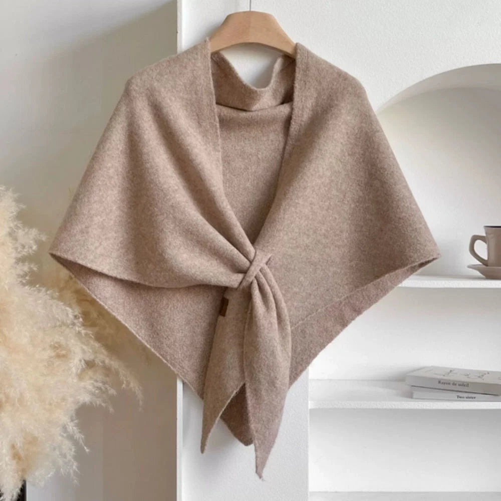 Triangle Shawl Cape Microfiber Blend Lightweight & Machine Washable