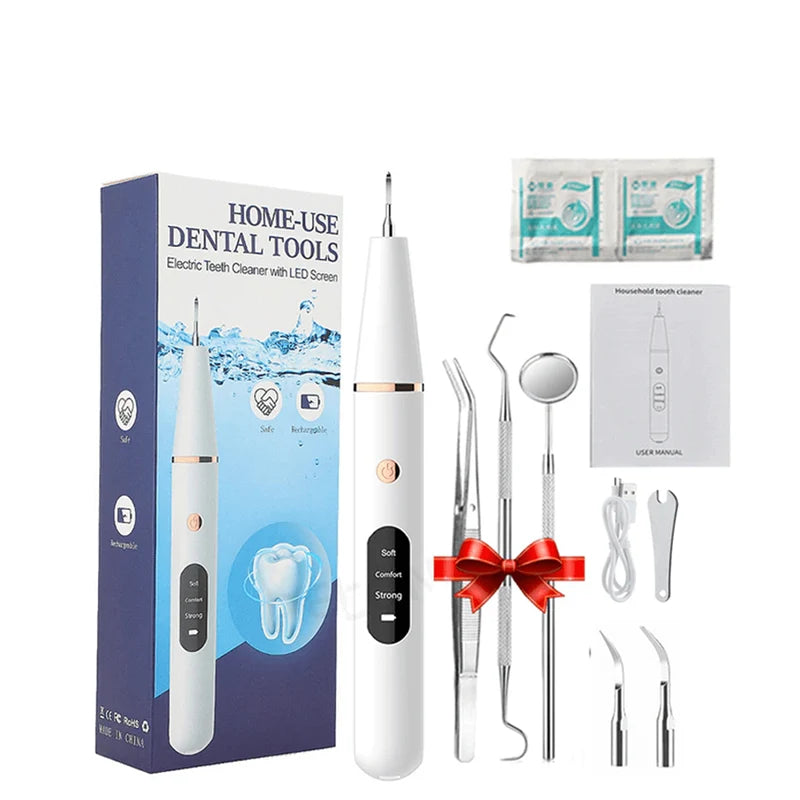 Ultrasonic Tartar Remover LED Light 3 Cleaning Modes