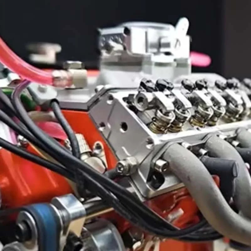 V8 Engine Model Kit Gasoline-Powered CNC-Machined Metal
