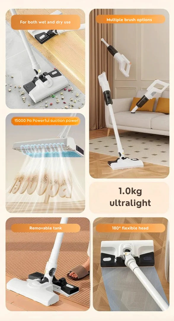 Vacuum Cleaner 3-in-1 Wet Mop & Fabric Cleaner