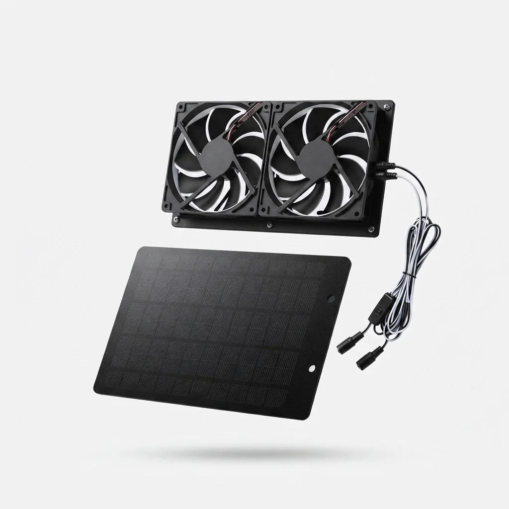 Ventilation Fan Set Solar-Powered 200 CFM