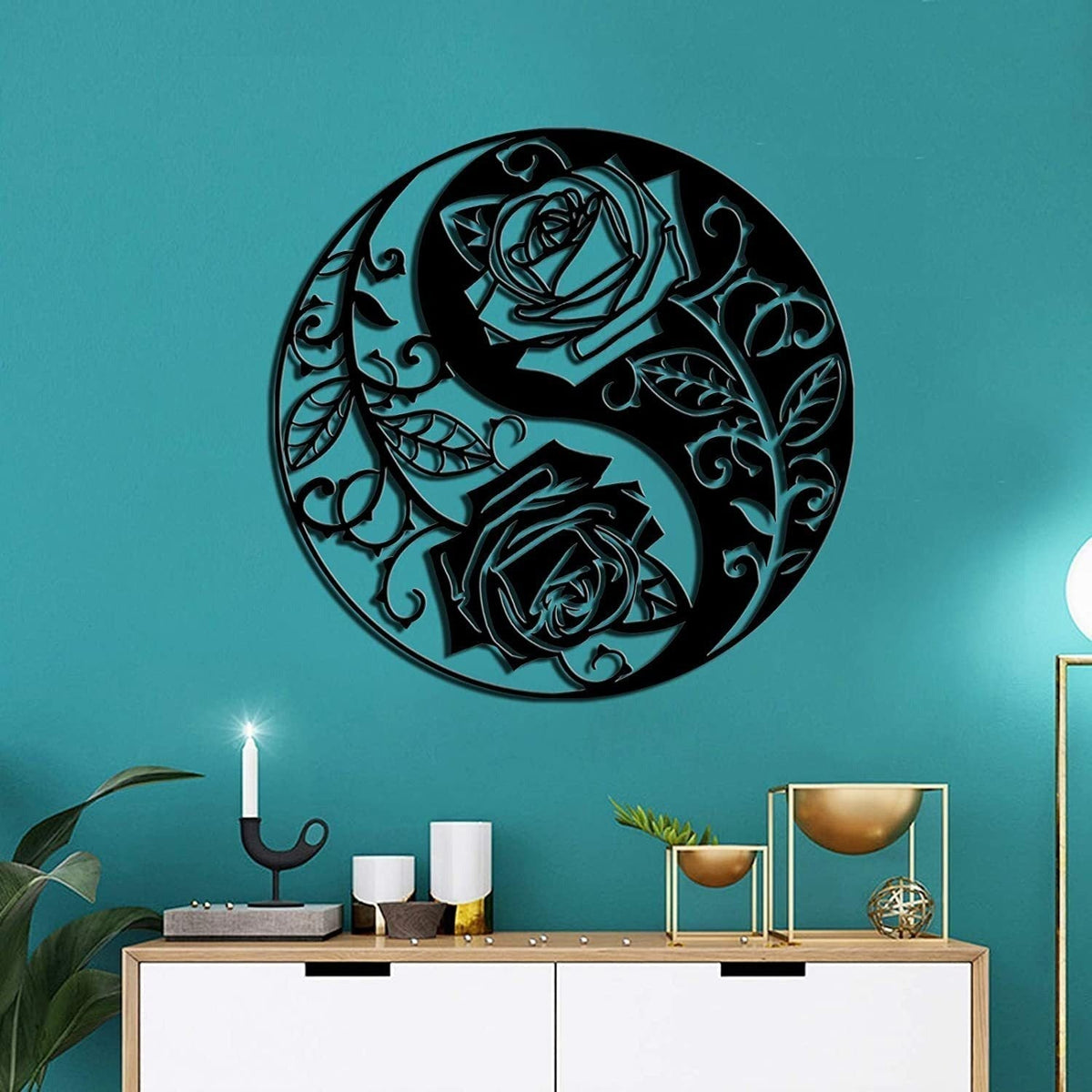 Wall Art Black Metal Tree Of Life
