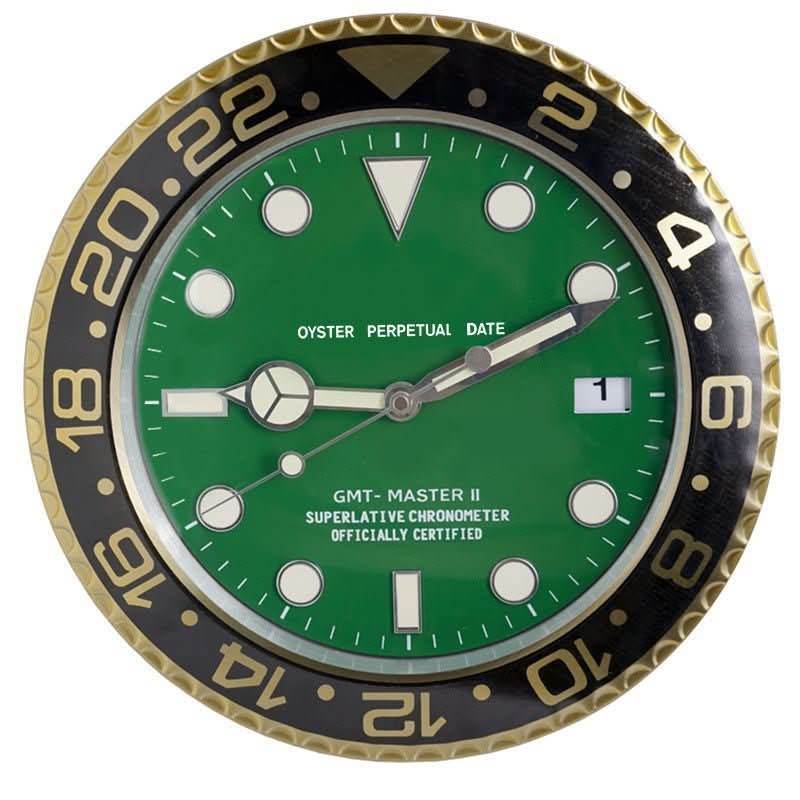 Wall Clock Silent Operation Luminous Hands Stainless Steel Frame 13-Inch