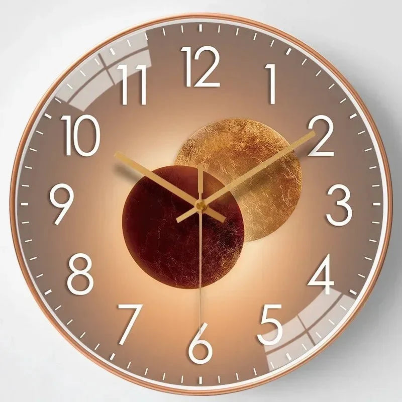 Wall Clock Silent Quartz Movement Minimalist Dial 11.8-Inch