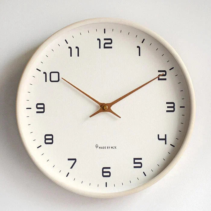 Wall Clock Solid Wood Silent Quartz Movement