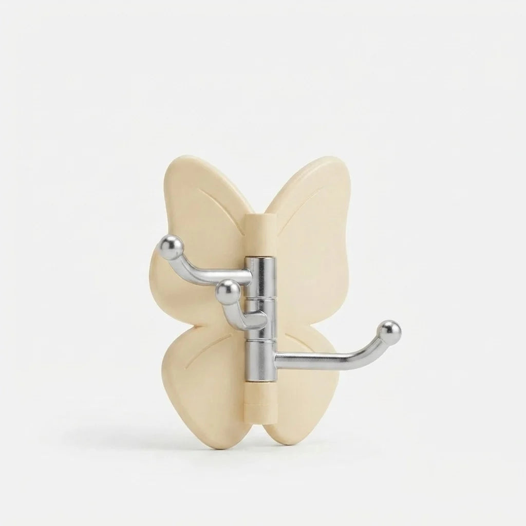 Wall Hook 3-Arm 180-Degree Rotating Self-Adhesive Rust-Resistant Metal