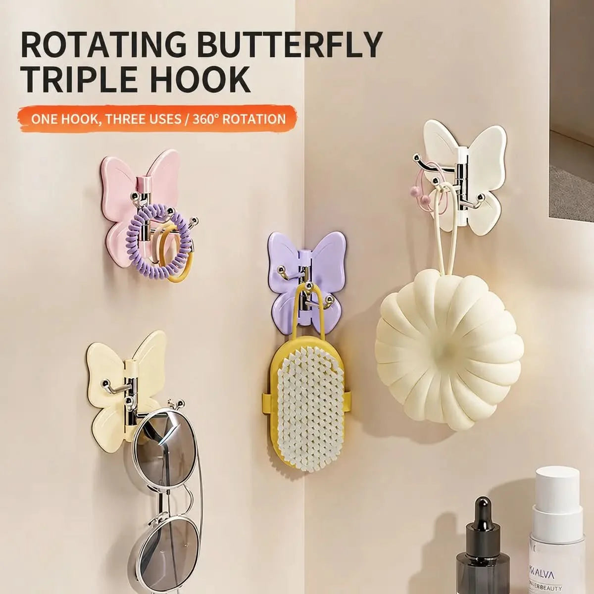 Wall Hook Rotatable Butterfly Drill Free