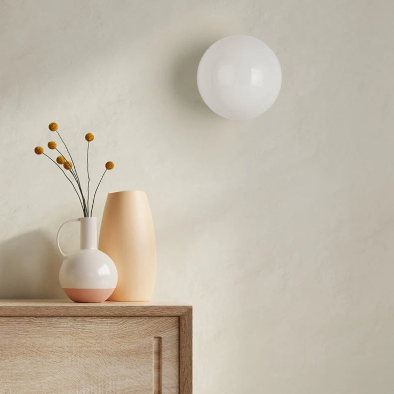 Wall Light Milky Glass Globe G9 LED Included