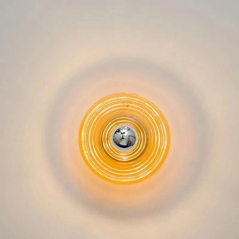 Wall Light Ripple Glass Shade Integrated LED