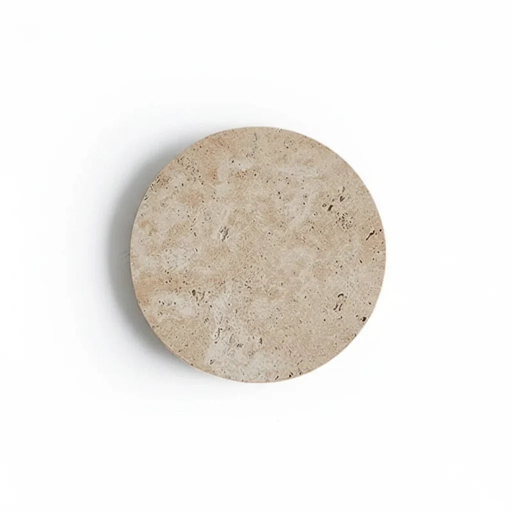 Wall Light Round Travertine Stone Backlit LED