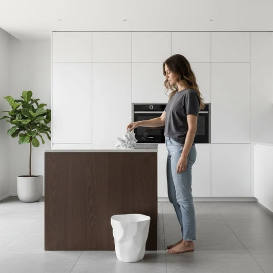 Wastebasket Space-Saving Irregular Shape Polypropylene