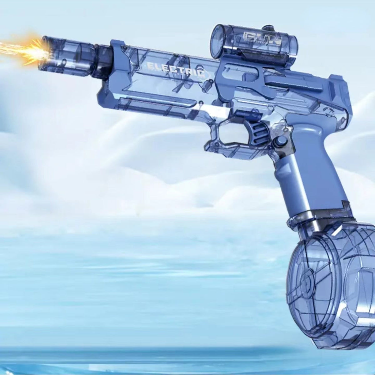 Water Gun LED Light & Silencer Removable Tank